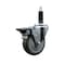 Service Caster 4'' Gray Poly Swivel 1'' Expanding Stem Caster with Brake SCC-EX20S414-PPUB-PLB-1 - alternate 1